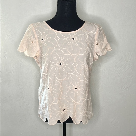 LOFT Tops - Loft Floral Embroidered Cotton Top Size MP